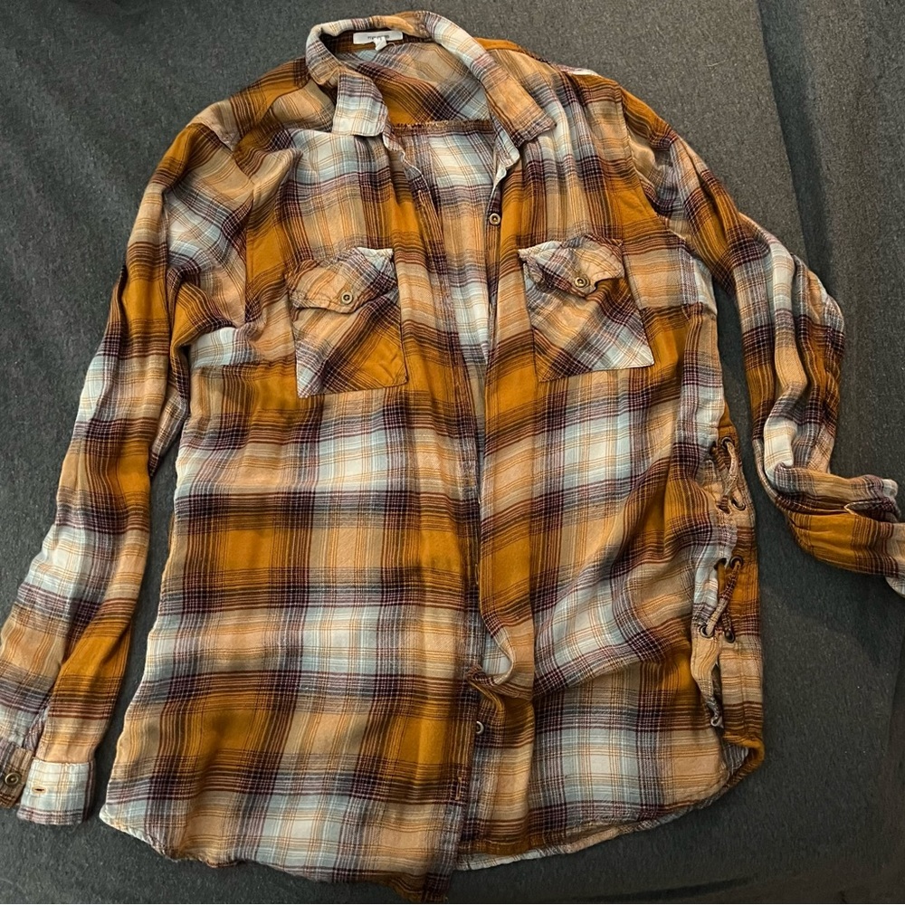 Maurice’s Plaid Cardigan